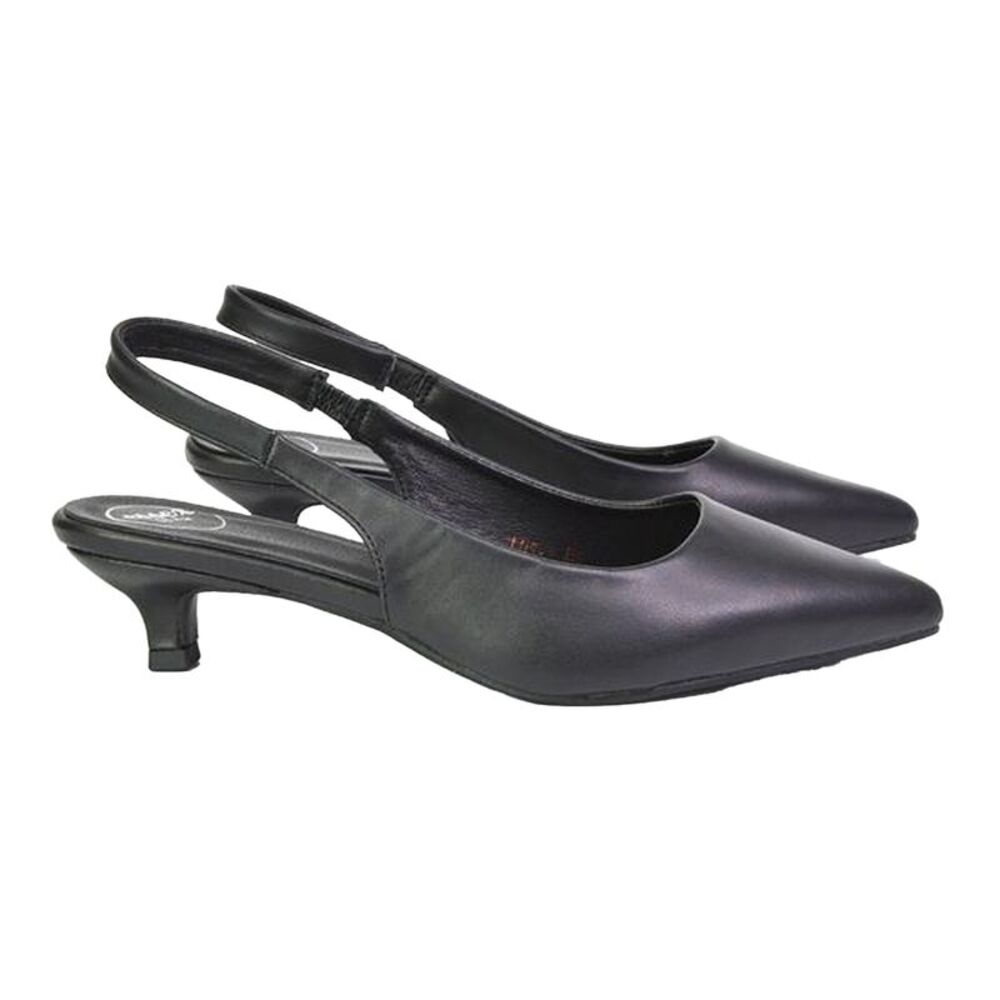 XY London Womens/Ladies Avalone Metallic Kitten Heel Sandals / Black